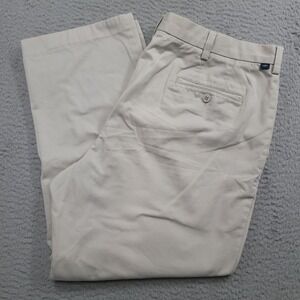 Dockers Mens 40x29 (39x28) Flat Front Relaxed Fit‎ Khaki Pants Cotton Casual